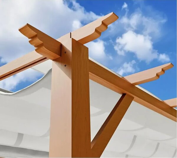 Paragon Outdoor Pergola Florenz 1116 | Aluminijska pergola | Svijetlosmeđa/Bijela - BRANDED IN THE USA
