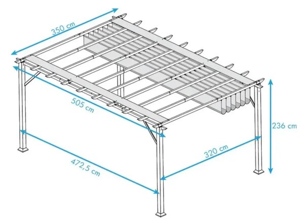 Paragon Outdoor Pergola Florenz 1116 | Aluminijska pergola | Svijetlosmeđa/Bijela - BRANDED IN THE USA