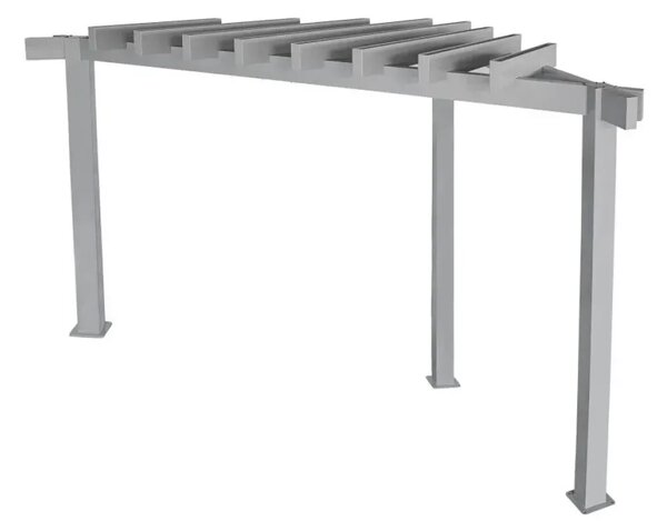 Sojag - Lima 1010 | Aluminijska pergola sa sunčanim jedrom | Trokutasta | Svijetlosiva