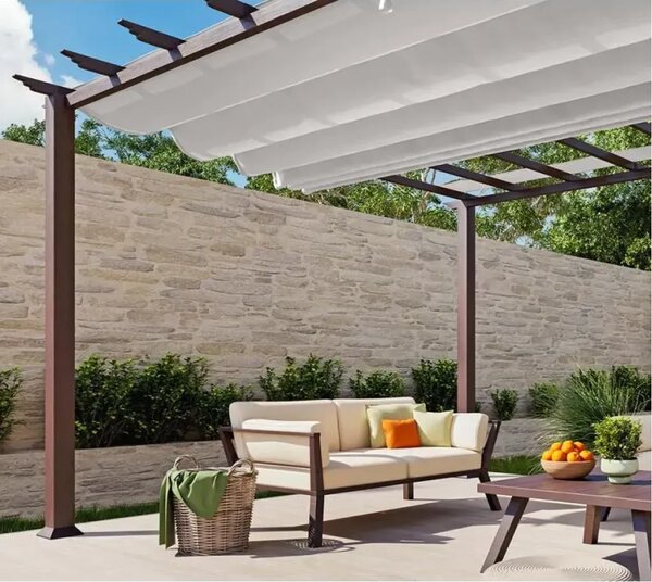 Paragon Outdoor - Pergola Florenz 1116 | Aluminijska pergola | Tamnosmeđa/Bijela - BRANDED IN THE USA