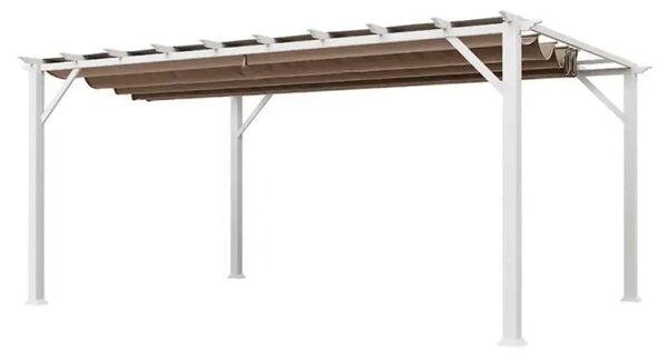 Paragon Outdoor - Pergola Florenz 1116 | Aluminijska pergola | Bijela/Svijetlosmeđa - BRANDED IN THE USA
