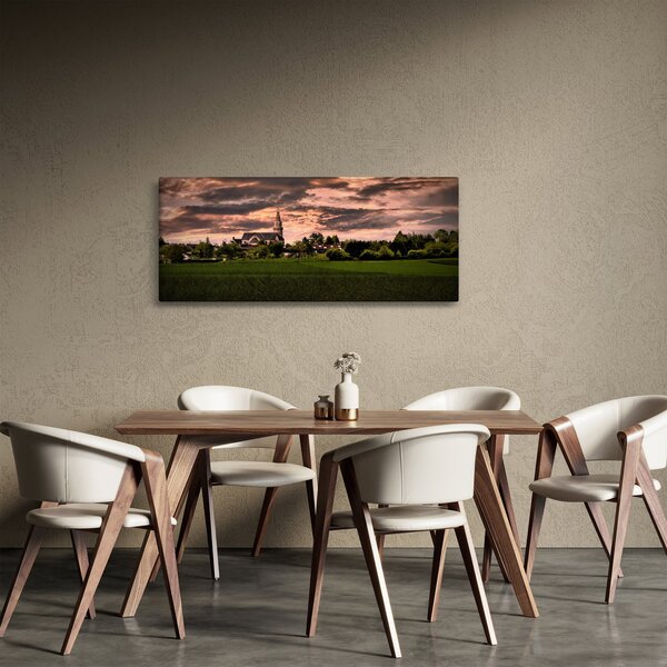 Slika pejzaža s crkvom (120x50 cm)