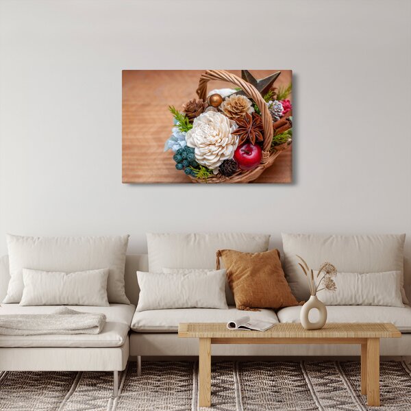 Slika pletene košare (90x60 cm)