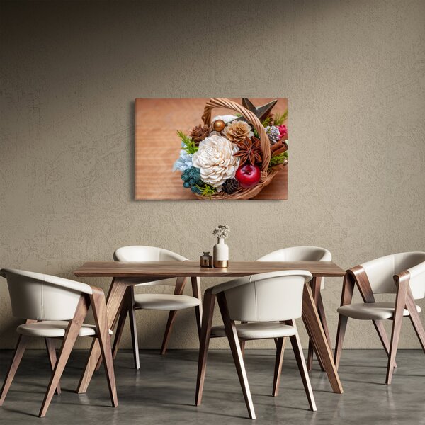 Slika pletene košare (90x60 cm)