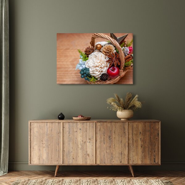 Slika pletene košare (90x60 cm)