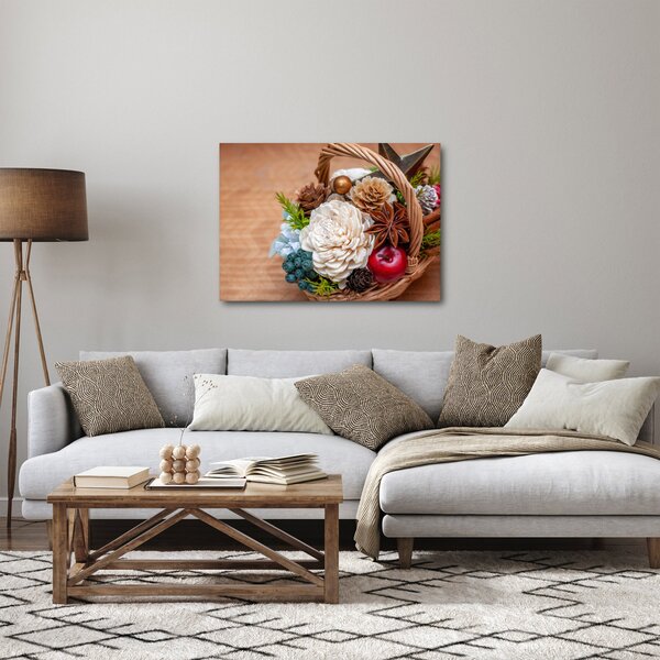 Slika pletene košare (70x50 cm)