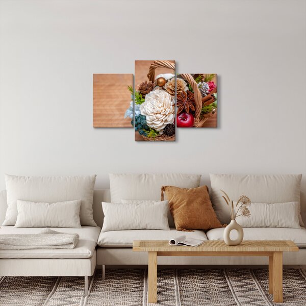 Slika pletene košare (90x60 cm)