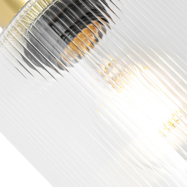 Stropni reflektor u stilu Art Deco zlatni sa staklom, podesiv - Laura