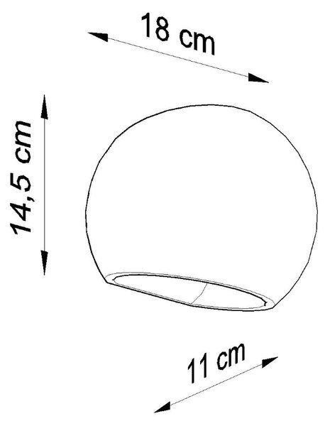 Zidna svjetiljka ceramic GLOBE