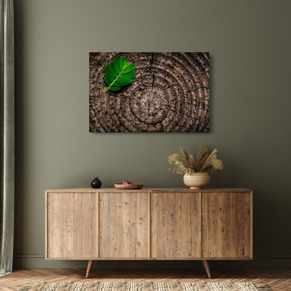 Slika lista na deblu drveta (90x60 cm)