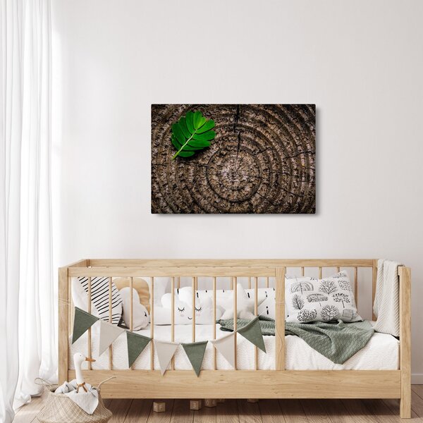 Slika lista na deblu drveta (90x60 cm)