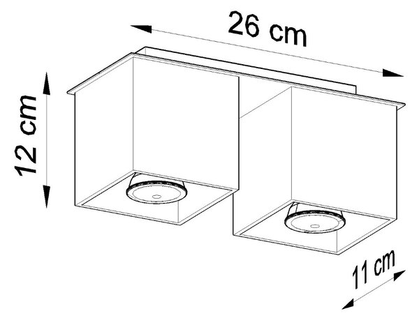 Stropna svjetiljka QUAD 2 bijela