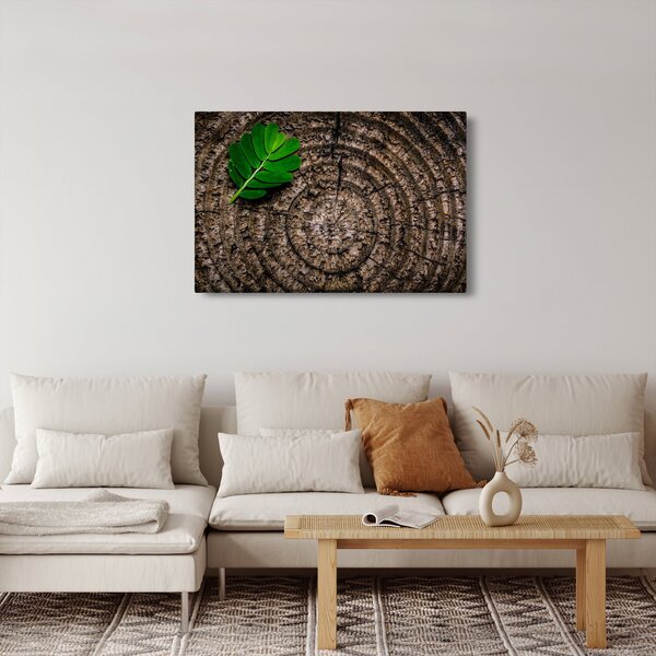Slika lista na deblu drveta (90x60 cm)