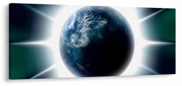 Slika osvijetlenog planeta (120x50 cm)