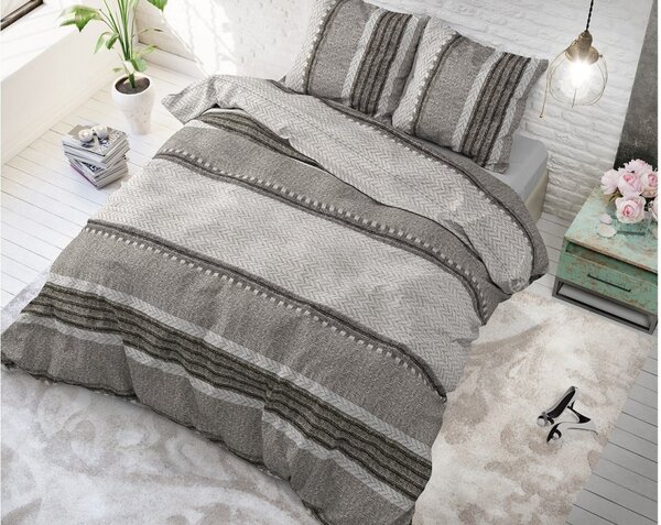 Pamučna posteljina s prugastim motivom RIVER STRIPES 200 x 220 cm