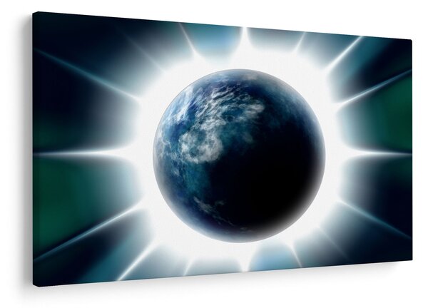 Slika osvijetlenog planeta (90x60 cm)