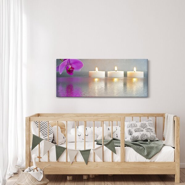 Slika svijeća na vodi (120x50 cm)