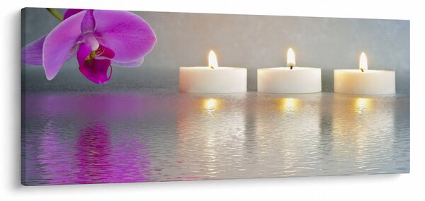 Slika svijeća na vodi (120x50 cm)