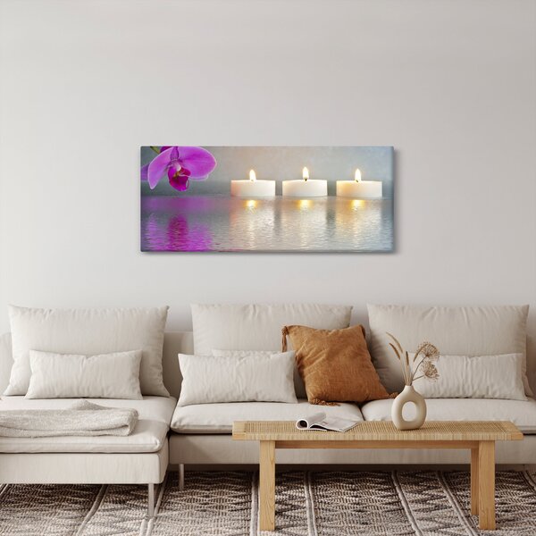 Slika svijeća na vodi (120x50 cm)