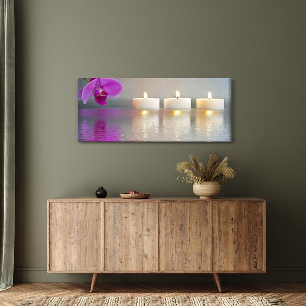 Slika svijeća na vodi (120x50 cm)