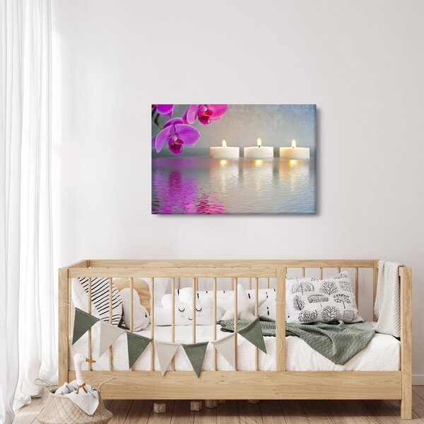 Slika svijeća na vodi (90x60 cm)