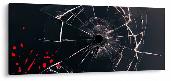 Apstraktna slika - slomljeno staklo (120x50 cm)