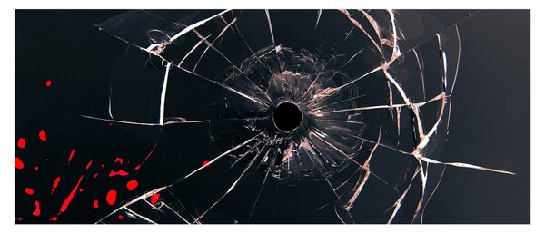 Apstraktna slika - slomljeno staklo (120x50 cm)