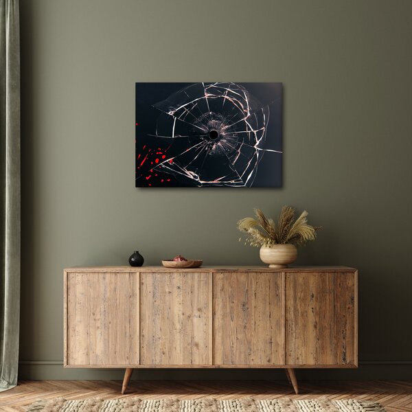 Apstraktna slika - slomljeno staklo (70x50 cm)