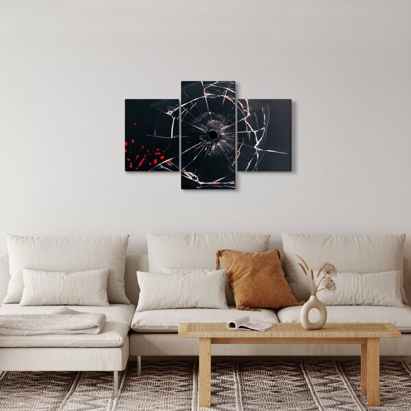 Apstraktna slika - slomljeno staklo (90x60 cm)