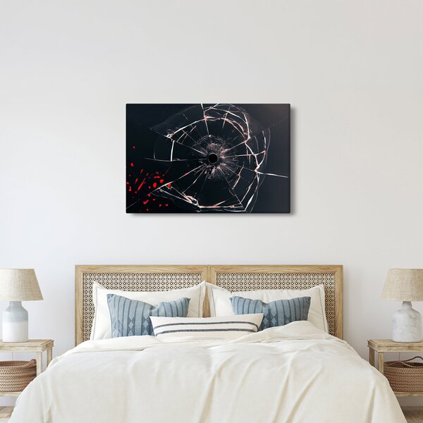 Apstraktna slika - slomljeno staklo (90x60 cm)