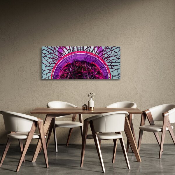 Apstraktna slika - ljubičaste grane (120x50 cm)
