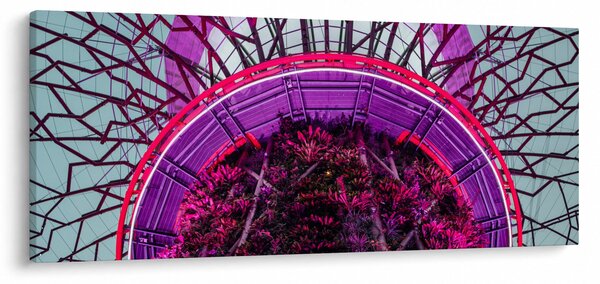 Apstraktna slika - ljubičaste grane (120x50 cm)