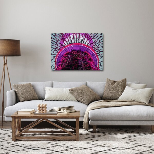 Apstraktna slika - ljubičaste grane (70x50 cm)