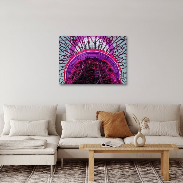 Apstraktna slika - ljubičaste grane (70x50 cm)
