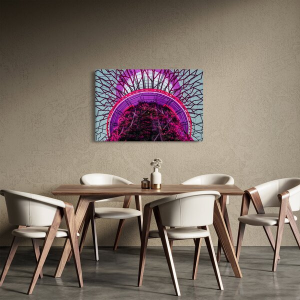 Apstraktna slika - ljubičaste grane (90x60 cm)