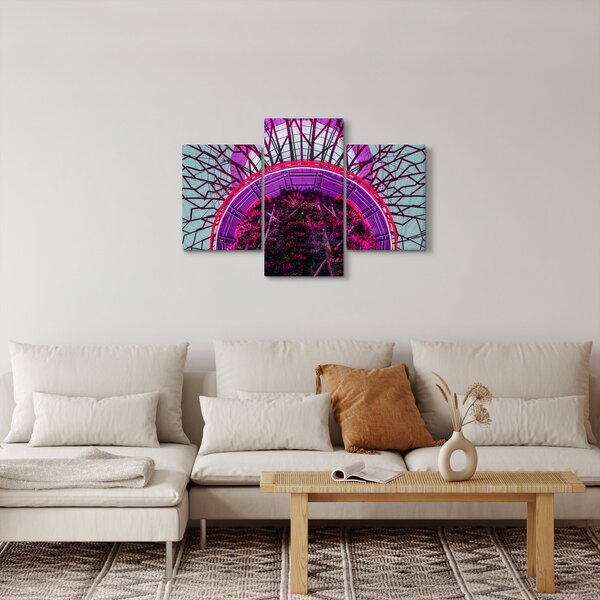 Apstraktna slika - ljubičaste grane (90x60 cm)