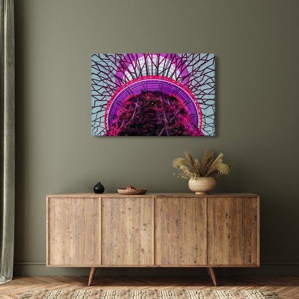 Apstraktna slika - ljubičaste grane (90x60 cm)