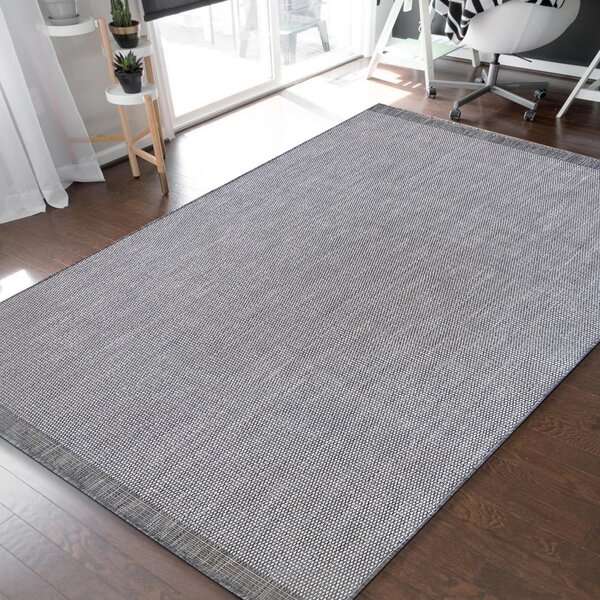 Jednostavan i elegantan sivi glatki tepih za svestranu upotrebu Širina: 120 cm | Duljina: 170 cm