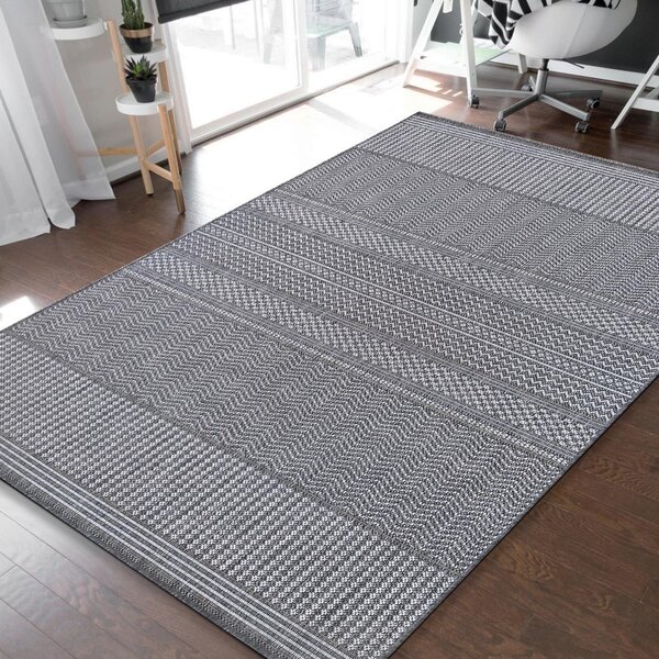 Univerzalni sivi tepih s nježnim uzorkom Širina: 160 cm | Duljina: 230 cm