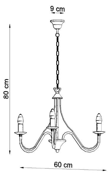 Luster MINERWA 3 crna