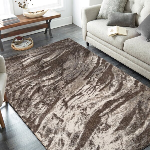 Praktičan tepih za dnevni boravak s finim valovitim uzorkom u neutralnim bojama Širina: 80 cm | Duljina: 150 cm