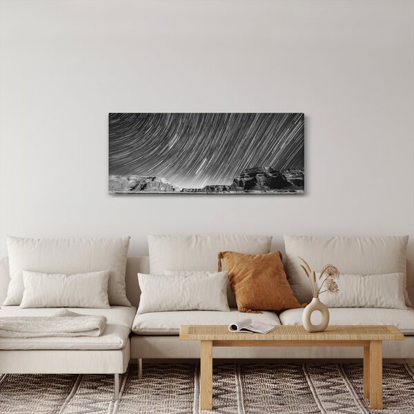 Crno-bijela slika zvjezdanog neba (120x50 cm)