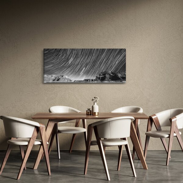 Crno-bijela slika zvjezdanog neba (120x50 cm)