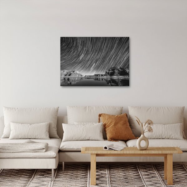 Crno-bijela slika zvjezdanog neba (70x50 cm)