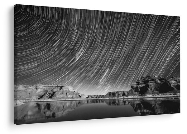 Crno-bijela slika zvjezdanog neba (90x60 cm)