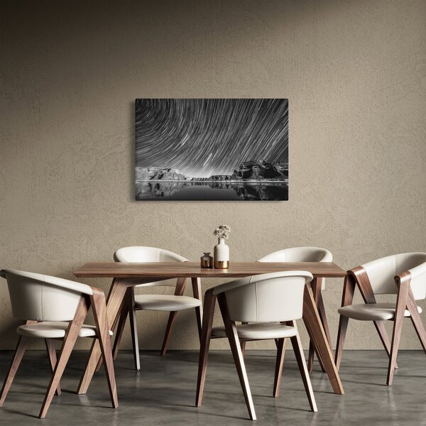 Crno-bijela slika zvjezdanog neba (90x60 cm)