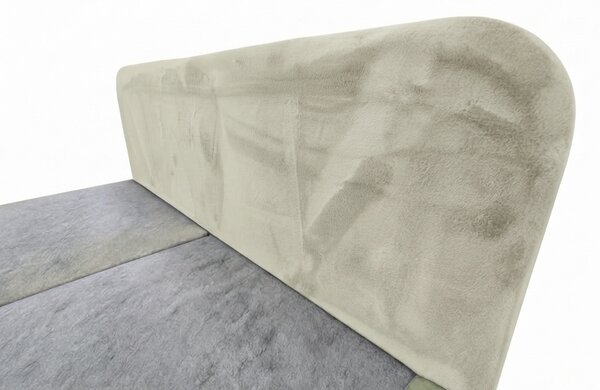 Tapecirani boxspring krevet FORENA 90x200 cm krem boje Madrac: Bonell opružni madrac