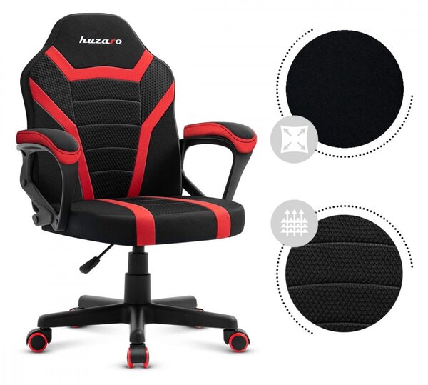 Kvalitetna dječja gaming stolica u crnoj i crvenoj boji