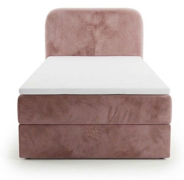 Tapecirani krevet boxspring FORENA 90x200 cm staro ružičasta Madrac: Bonell opružni madrac