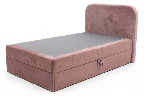 Tapecirani krevet boxspring FORENA 90x200 cm staro ružičasta Madrac: Bonell opružni madrac